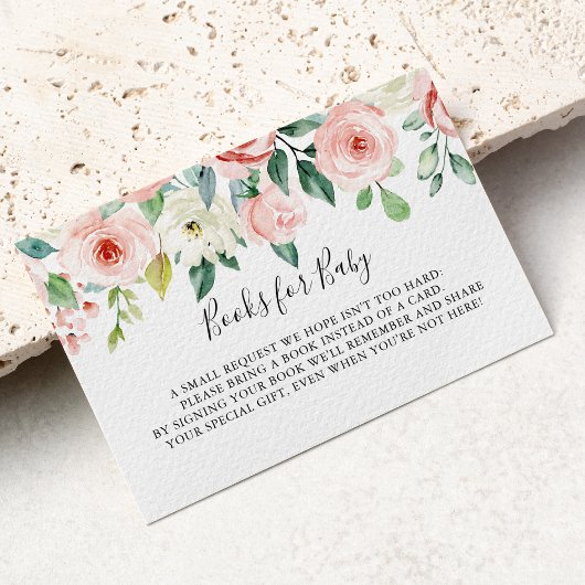 Carte D'accompagnement Elégante Dainty Floral Baby shower Demande de rése