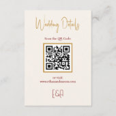 Carte d'Accompagnement Élégante de Code QR pour Ma (Devant)