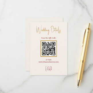 Carte d'Accompagnement Élégante de Code QR pour Ma