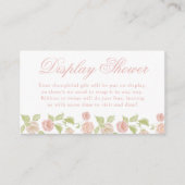 Carte D'accompagnement Élégante douche à affichage à fleurs rose enchanté (Devant)