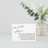 Carte D'accompagnement Élégante écriture manuscrite Pas de douche envelop (Debout devant)