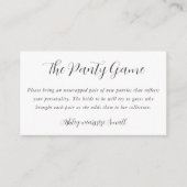 Carte D'accompagnement Élégante Fête des mariées de calligraphie Jeu de c (Devant)