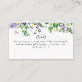 Carte D'accompagnement Élégante Fête des mariées Fleur sauvage (Devant)