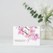 Carte D'accompagnement Élégante fleurs de cerisier rose QR mariage