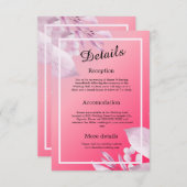 Carte D'accompagnement élégante fleurs de cerisier rose verdure (Devant / Derrière)