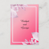 Carte D'accompagnement élégante fleurs de cerisier rose verdure (Dos)