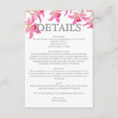 Carte D'accompagnement Élégante floraison d'orchidées roses Mariage flora (Devant)