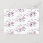 Carte D'accompagnement Élégante Flore De Printemps S'Il Vous Plaît Apport (Dos)