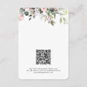 Carte D'accompagnement Élégante flore d'eucalyptus Code QR de mariage (Dos)