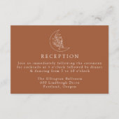 Carte D'accompagnement Elégante Lune et étoiles Réception en terre cuite (Devant)