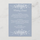 Carte D'accompagnement Elégante main dessinée Dusty Blue Détails du Maria (Devant)