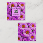 Carte D'accompagnement Élégante marguerite florale magenta rose foncé (Devant / Derrière)