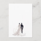 Carte D'accompagnement Élégante mariée de mariage et chambre (Devant)