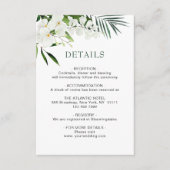 Carte D'accompagnement Elégante Orchidées Blanches Bohème Détails Mariage (Devant)