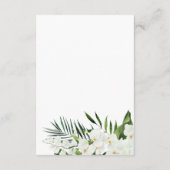 Carte D'accompagnement Elégante Orchidées Blanches Bohème Détails Mariage (Dos)