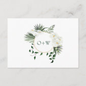 Carte D'accompagnement Elégante Orchidées Blanches Bohème Détails Mariage (Dos)
