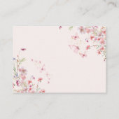 Carte D'accompagnement Elégante Perles De Bow Rose Quinceañera Réception (Dos)