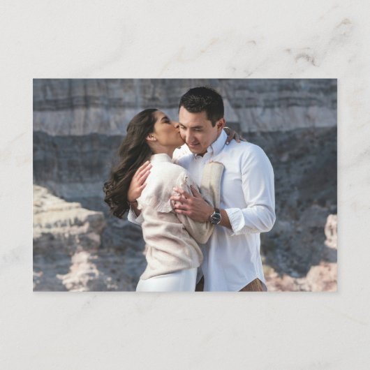 Carte D'accompagnement Élégante Photo QR Code Mariage moderne (Dos)