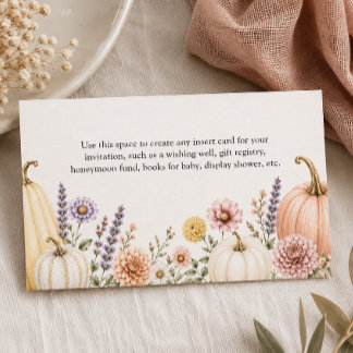 Carte d'accompagnement élégante pour Baby Shower d