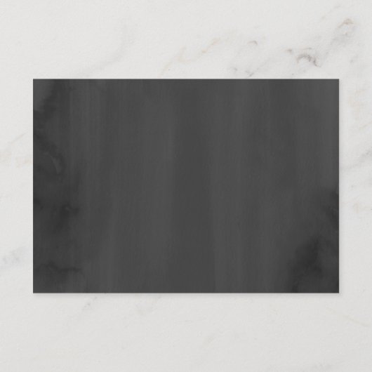 Carte D'accompagnement Elégante Réception de mariage dans la forêt d'hive (Dos)