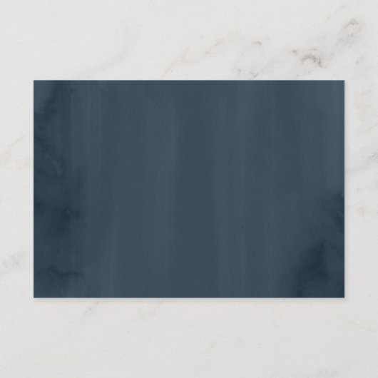 Carte D'accompagnement Elégante Réception de mariage dans la forêt d'hive (Dos)