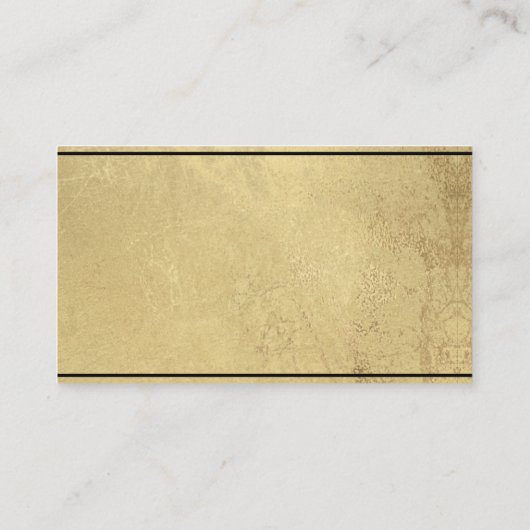 Carte D'accompagnement Elégante réception de mariage en or et noir (Dos)