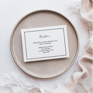 Carte D'accompagnement Elégante Réception De Mariage Moderne
