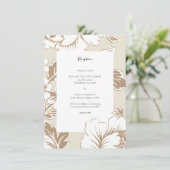 Carte D'accompagnement Elégante Réception De Mariage Vintage (Debout devant)