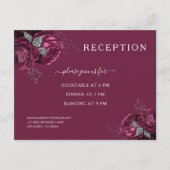 Carte D'accompagnement Elégante Réception Florale Bourgogne (Devant)