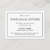 Carte D'accompagnement Élégante répétition de script classique noir et bl (Devant)