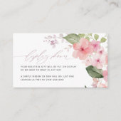 Carte D'accompagnement Elégante rose Sakura Fleurs Afficher Douche (Devant)