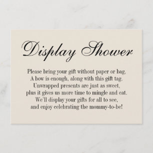Carte D'accompagnement Elégante, Simple Sans Baby shower Enveloppé Crème