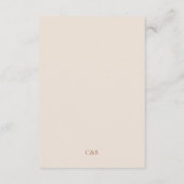 Carte D'accompagnement Élégante Terracotta moderne Script Wedding RSVP (Dos)