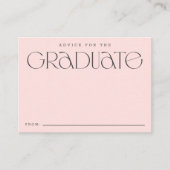 Carte D'accompagnement Elégante Typographie moderne Pink Graduation Conse (Devant)