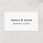 Carte D'accompagnement Élégante Typographie Script Merci Mariage Faveur (Dos)