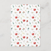 Carte D'accompagnement Elégante verdure fleurie Réception de mariage d'hi (Dos)