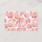 Carte D'accompagnement Élégante Verdure Florale Rose S'Il Vous Plaît Appo (Dos)