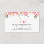 Carte D'accompagnement Élégante Verdure Florale Rose S'Il Vous Plaît Appo (Devant)