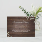 Carte D'accompagnement Élégante verdure grange bois chambres rustiques (Debout devant)