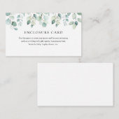 Carte D'accompagnement Élégante verdure moderne d'eucalyptus (Devant / Derrière)