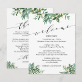 Carte D'accompagnement Elégante Verdure Week-end Accueil Itinéraire (Devant / Derrière)