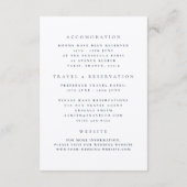 Carte D'accompagnement Élégantes Informations de Mariage en Script Minima (Dos)