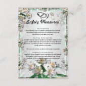 Carte D'accompagnement Élégantes mesures de sécurité des Mariages floraux (Devant)