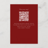 Carte D'accompagnement Élégants détails de mariage avec code QR Toile flo (Dos)