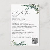 Carte D'accompagnement Élégants détails de mariage code QR de verdure bot (Devant)