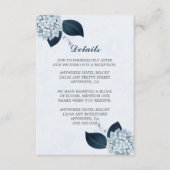 Carte D'accompagnement Elégants feuilles de marine et détails de fleurs b (Devant)