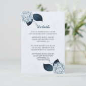 Carte D'accompagnement Elégants feuilles de marine et détails de fleurs b (Debout devant)