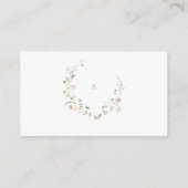 Carte D'accompagnement Élégants livres rustiques boho de fleurs sauvages  (Dos)