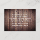 Carte D'accompagnement Eléphant Apporter un livre Baby shower rustique In (Dos)