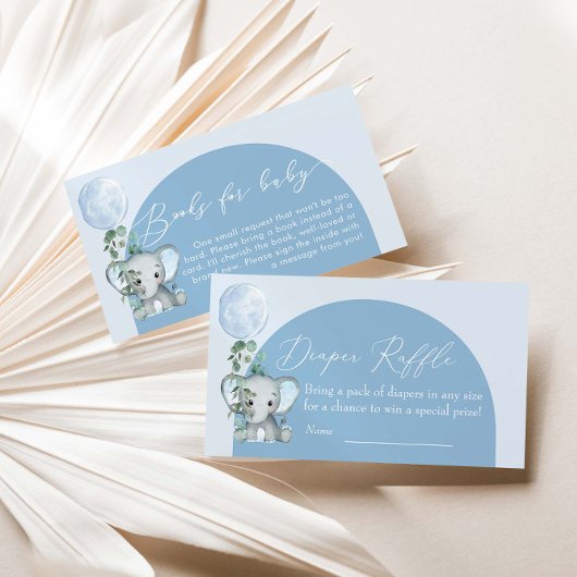 Carte D'accompagnement Elephant avec Baby shower à ballon Refus de couche